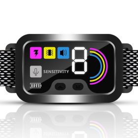 IP67 Waterproof Colour Screen Intelligent Dog Trainer Bark Collar (Color: As pic show, type: # 1)