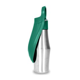 Portable Folding Pet Water Bottle for Outdoor Trip (Color: Green, type: Pet supplies)