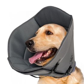 Adjustable Drawstring and Buckle Dog Recovery Collar for After Surgery (Color: As pic show, size: XL)